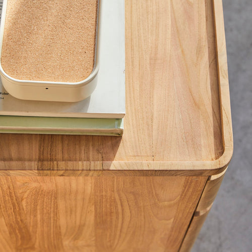 Tikamoon Massief teakhouten nachtkastje - Naturel - vtwonen shop