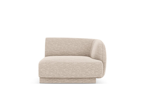 Micadoni - Rechter module "Miley" structurele stof beige - 90x90x70cm