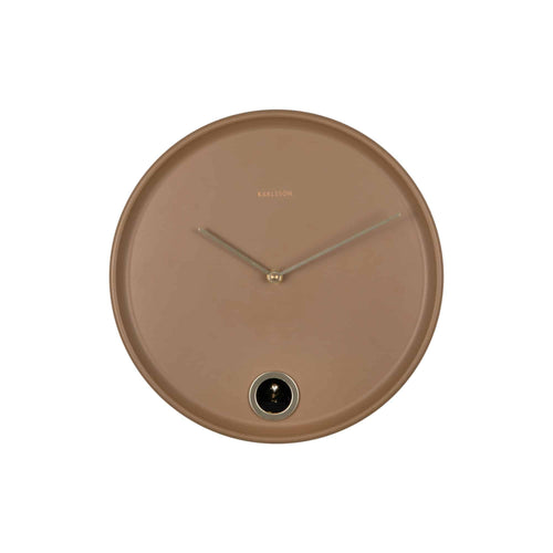 Karlsson wandklok Esencia Cuckoo - bruin - Ø30cm