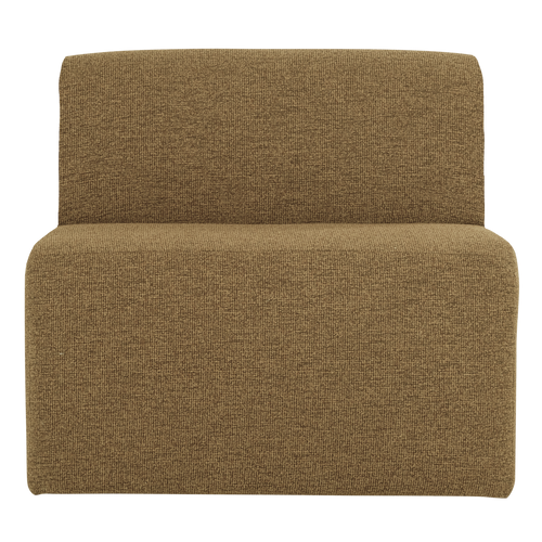 WOOOD 1-zits bank Mojo Base - Bouclé - Geel/Bruin Melange - 74x84x97
