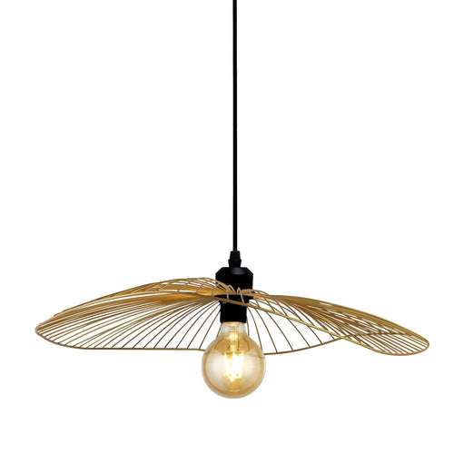 Searchlight Wave Plafondlamp converteerbaar naar plafondlamp - zwart en goud metaal