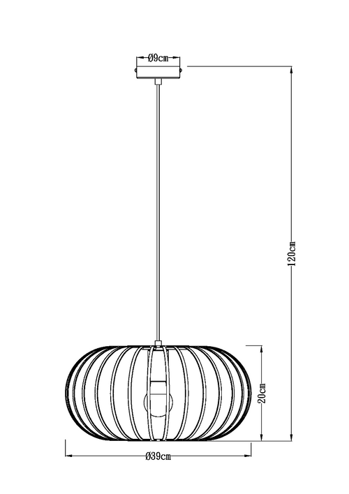 Lighto | Design hanglamp zwart 39cm Ø | Julia - vtwonen shop