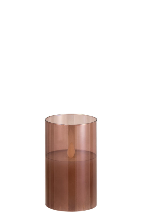 J-Line ledlamp Blinkend - glas - bruin - small