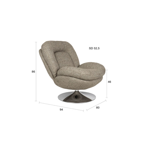 Housecraft Living Romy Fauteuil Draaibaar Groen
