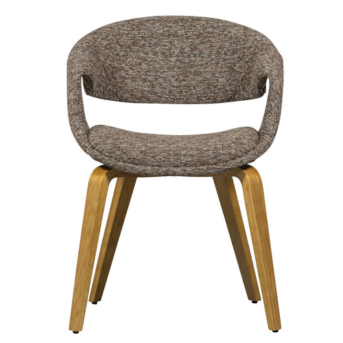 WOOOD eetkamerstoelen Yossi Houten Naturel Poot - Bruin - Set van 6