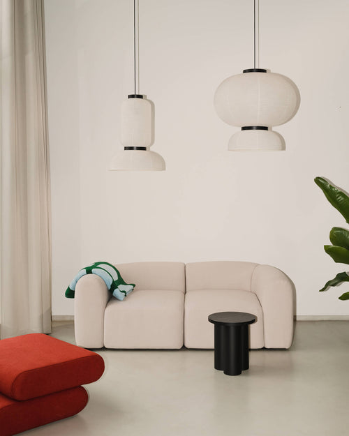 noo.ma Oly Stool - ronde multifunctionele kruk/zijtafel, Auburn Red