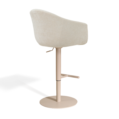 Nolon Niva-Otis tulp barkruk cottonbeige - verstelbaar - beige poten
