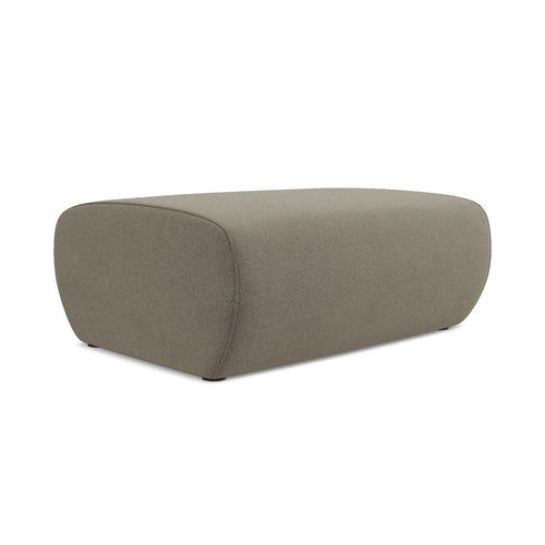LaMiaSofa Poef Perugia - textuurstof - donkerbeige - 102x62x40