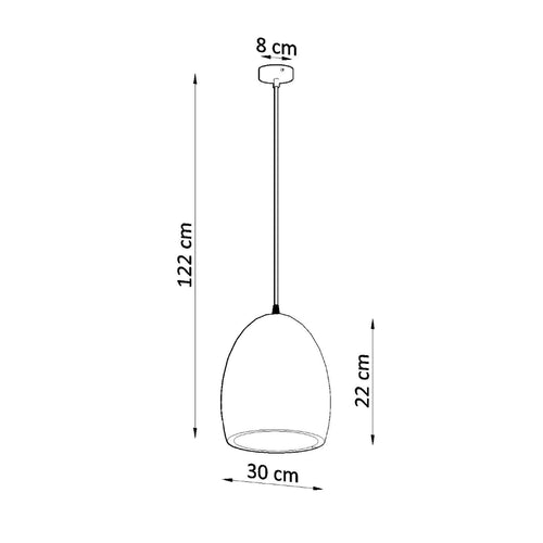 Sollux Lighting Keramische hanglamp FLAWIUSZ - 30x30x122cm