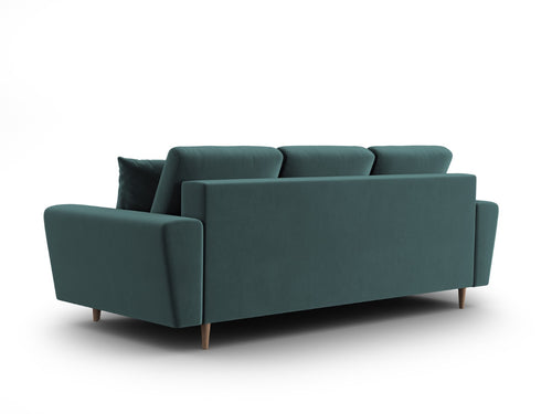 Cosmopolitan Design Slaapbank met opbergdoos Kyoto 3-zits, flueel olie - 100x235x88cm