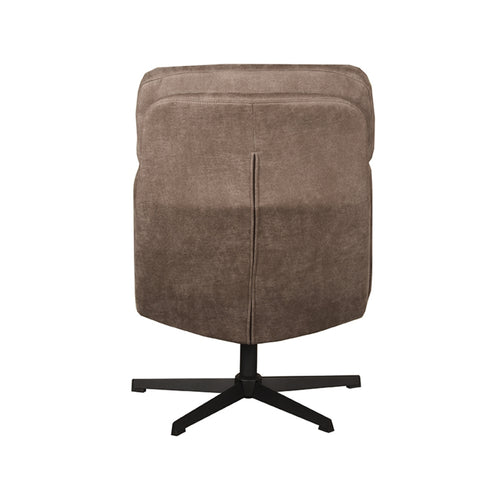 LABEL51 Fauteuil Alvar - Taupe Stof - Draaibaar