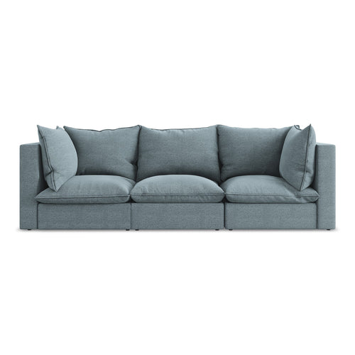 LaMiaSofa 3-zits bank Ravenna - bouclé - jeans - 255x90x77