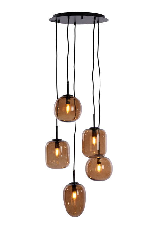 Light & Living hanglamp MEZZA - Ø45x23cm - bruin - vtwonen shop