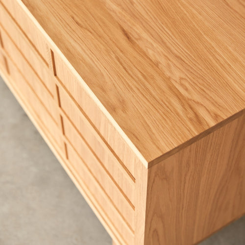 Tikamoon Eikenhouten tv-meubel 200 cm - Naturel - vtwonen shop