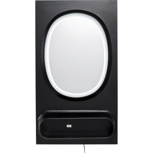 Kare Design Spiegel Aero LED 141x80cm zwart