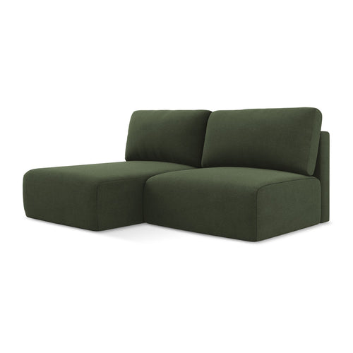 LaMiaSofa hoekbank links Ostia - textuurstof - olijf - 210x149x79