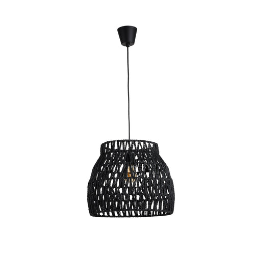 Lighto | Hanglamp Rotan Zwart Ø35 cm | Vela - vtwonen shop