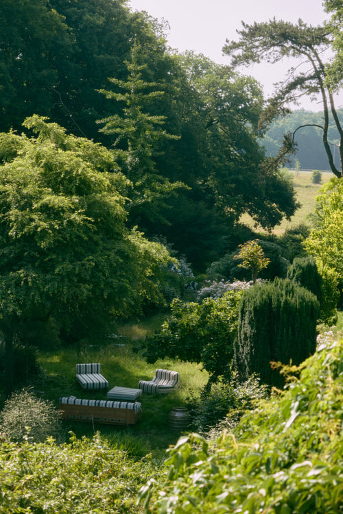 HKLIVING Outdoor stoel Lazy lounge – chalkstripe - vtwonen shop