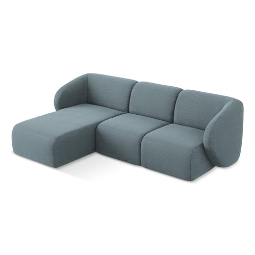 LaMiaSofa hoekbank links Cervo - bouclé - jeans - 248x166x102
