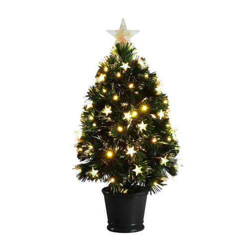Luca Lighting Mercury Kunstkerstboom met Fibre Optic Verlichting - H60 x Ø30 cm - Groen - vtwonen shop