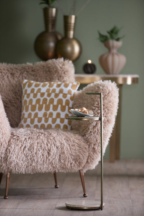 Light & Living bijzettafel LEDA - Ø26x76 cm - bruin - vtwonen shop