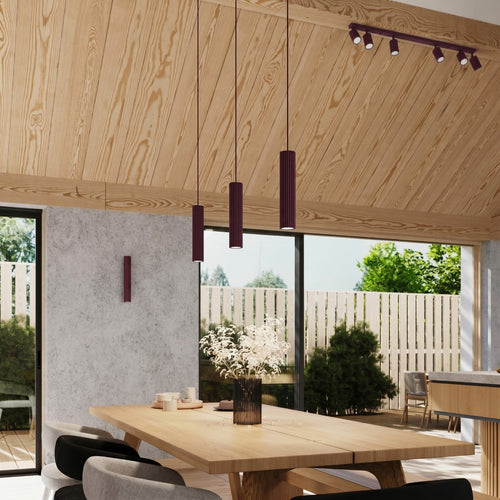 Sollux Lighting Wandlamp KARBON 30 bordeaux - 6,5x8,5x30cm