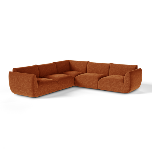 Sia Home - Modulaire hoekbank met panoramisch uitzicht NOOMA - chenillefluweel  302cm