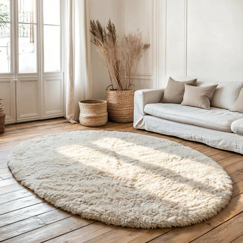 Mrcarpet Organisch Hoogpolig vloerkleed Beige/wit Nesto 200 x 290cm - vtwonen shop