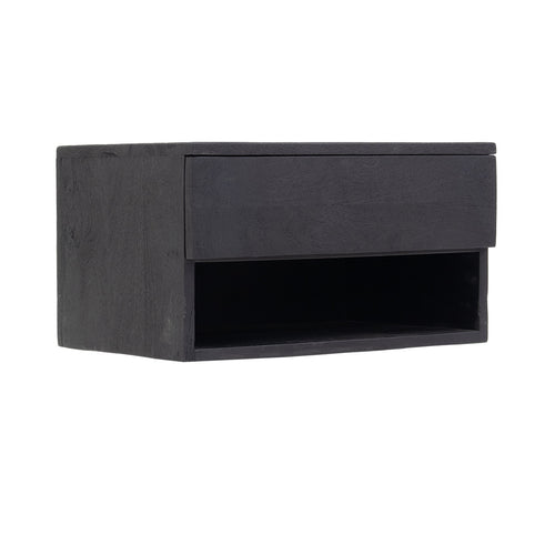 Giga Meubel Nachtkastje Tessa - Zwart - Mangohout - 45x30x25cm - vtwonen shop