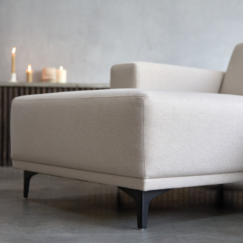 Tikamoon Hoekbank links in ecru stof 300 x 150 cm - Beige - vtwonen shop