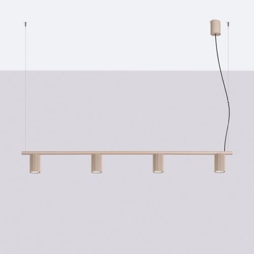 Sollux Lighting Kroonluchter KARBON 4 taupe - 122x6,5x212cm