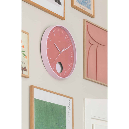 Karlsson wandklok Grato Pendulum - roze - Ø40.6cm