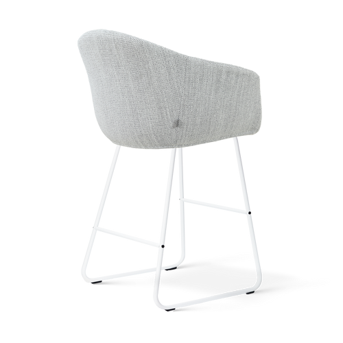 Nolon Nino-Otis barkruk grijs melange - wit onderstel - 65 cm - vtwonen shop