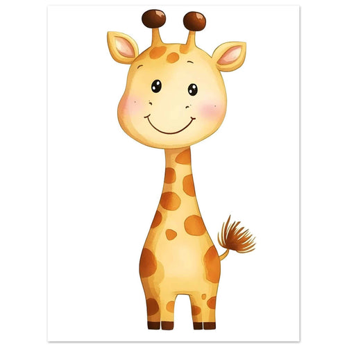 Artfulprints  Lachende giraffe   poster 30x40 cm - vtwonen shop