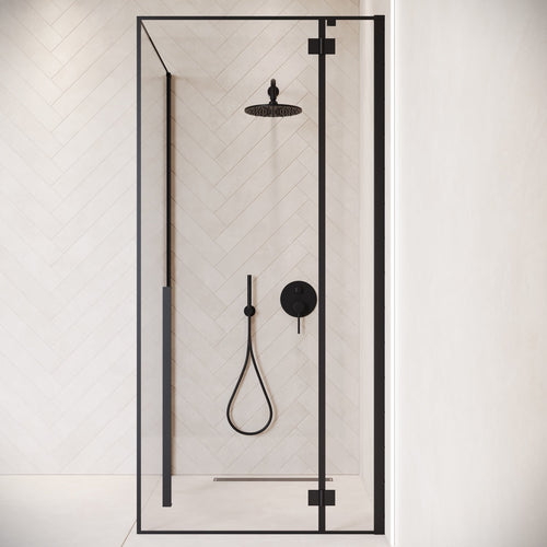 Badplaats Douchecabine Vancouver 90 x 90 x 190 cm - Zwart - Douchewand met Draaideur