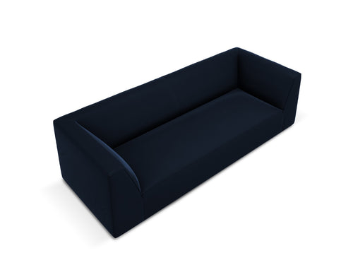 Micadoni Bank Ruby 3-zits, flueel, koningsblauw - 93x232x69cm