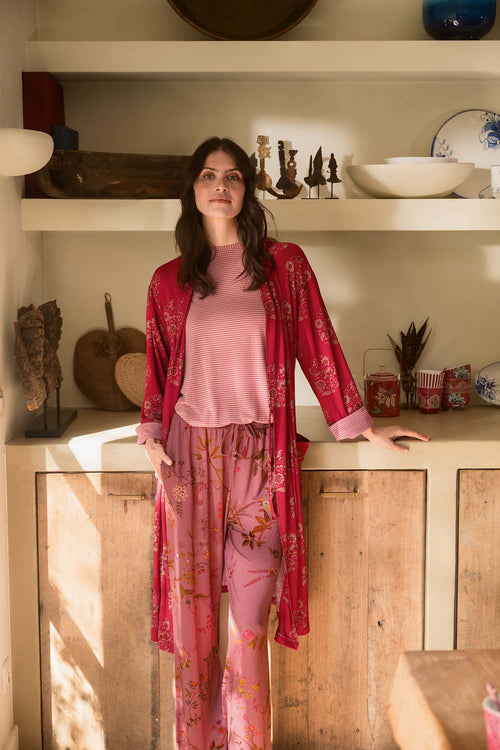 Pip Studio - Nisha Kimono Dames - Namaste - Rood - XS