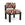 Premium Interiors - Fauteuil ELY - stof met textuur en patroon karamel 60.5cm