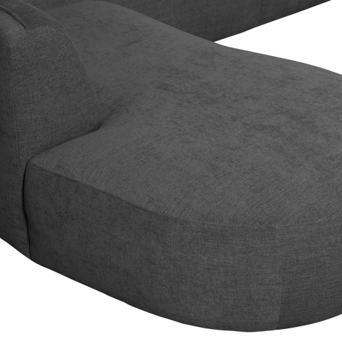 WOOOD bank links Polly - Polyester - Grijs - 71x353x150/245 - vtwonen shop