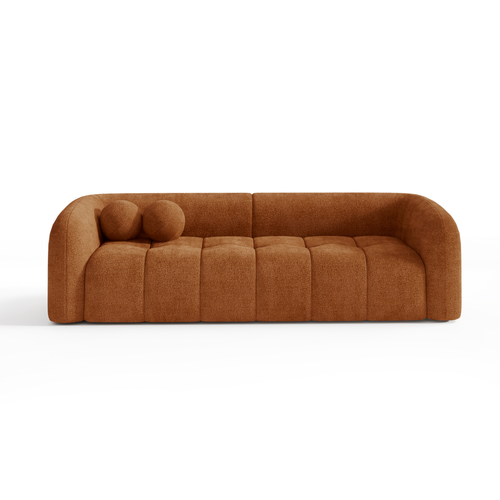 Sia Home - Bank HAUSSMANN - getextureerd fluweel terracotta 226cm