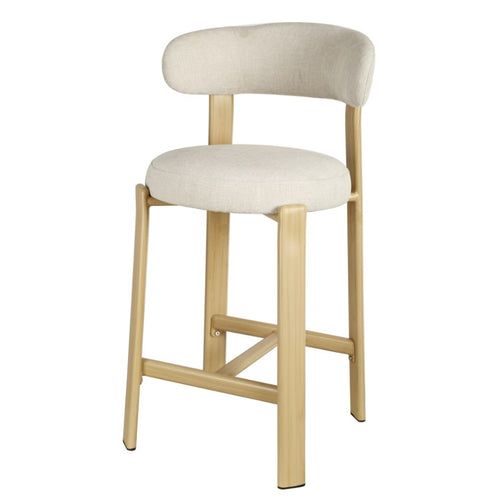 DÉJA Living Barstoel Märsta - Beige/Naturel Stof - Zithoogte 67cm - Set van 2 - vtwonen shop