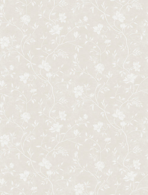 Sanders & Sanders behang bloemetjes licht crème beige en wit - 53 cm x 10 m - 640195 - vtwonen shop