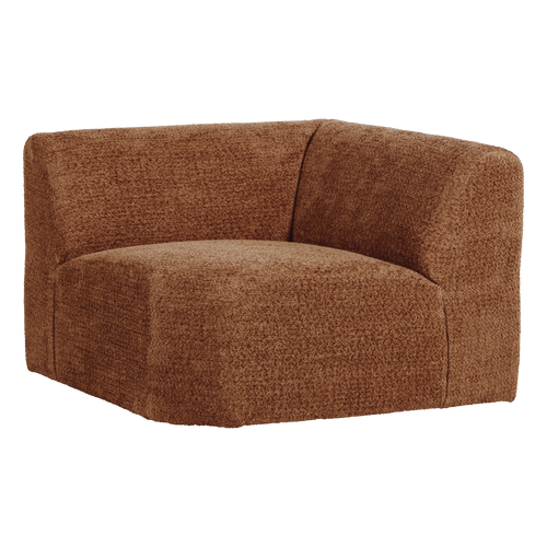 WOOOD hoekelement recht Mojo Base - Wollig - Roestbruin - 74x105x105