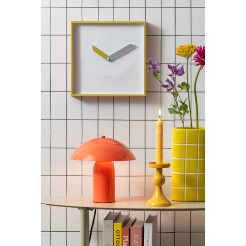 Present Time vaas Retro Tiles - geel - 12.6x11.5x26cm