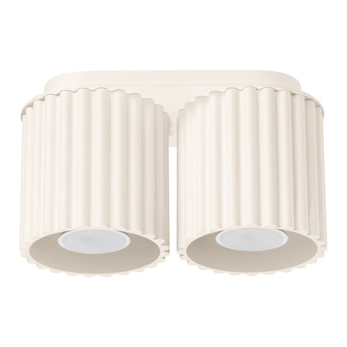 Sollux Lighting Plafondlamp AURA 2 beige GU10 - 21x10x12cm