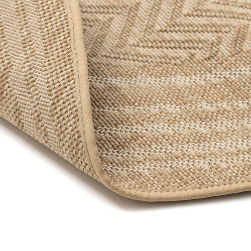 Interieur05 Rond Jute buitenkleed Naturel Visgraat Border - 200 x 200 cm - vtwonen shop