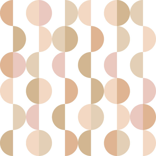 ESTAhome behang grafisch motief terracotta, roze en beige - 50 x 900 cm - 139621 - vtwonen shop