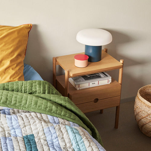 Hübsch nachtkastje Appeal - mdf/eikenfineer/eikenhout - 45x31xh57cm - vtwonen shop