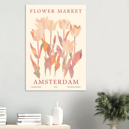 Artfulprints  Flower market - Amsterdam I   poster A4 21x29.7 cm - vtwonen shop