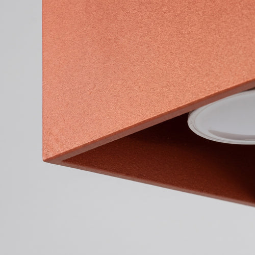 Sollux Lighting Plafondlamp QUAD 1 rode oker - 10x10x10cm